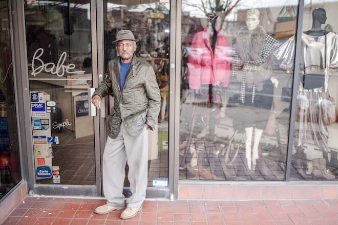 Ted Hall, the 87-year-old proprietor of Babe, a women's boutique at 110 S. 52nd Street is one of the last Black business owners along a historically Black business corridor.